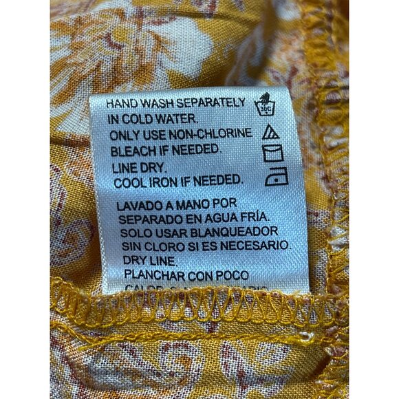 Patrons Of Peace Paisley Floral Print Mini Dress Womens Medium Boho Fit & Flare - Picture 8 of 8